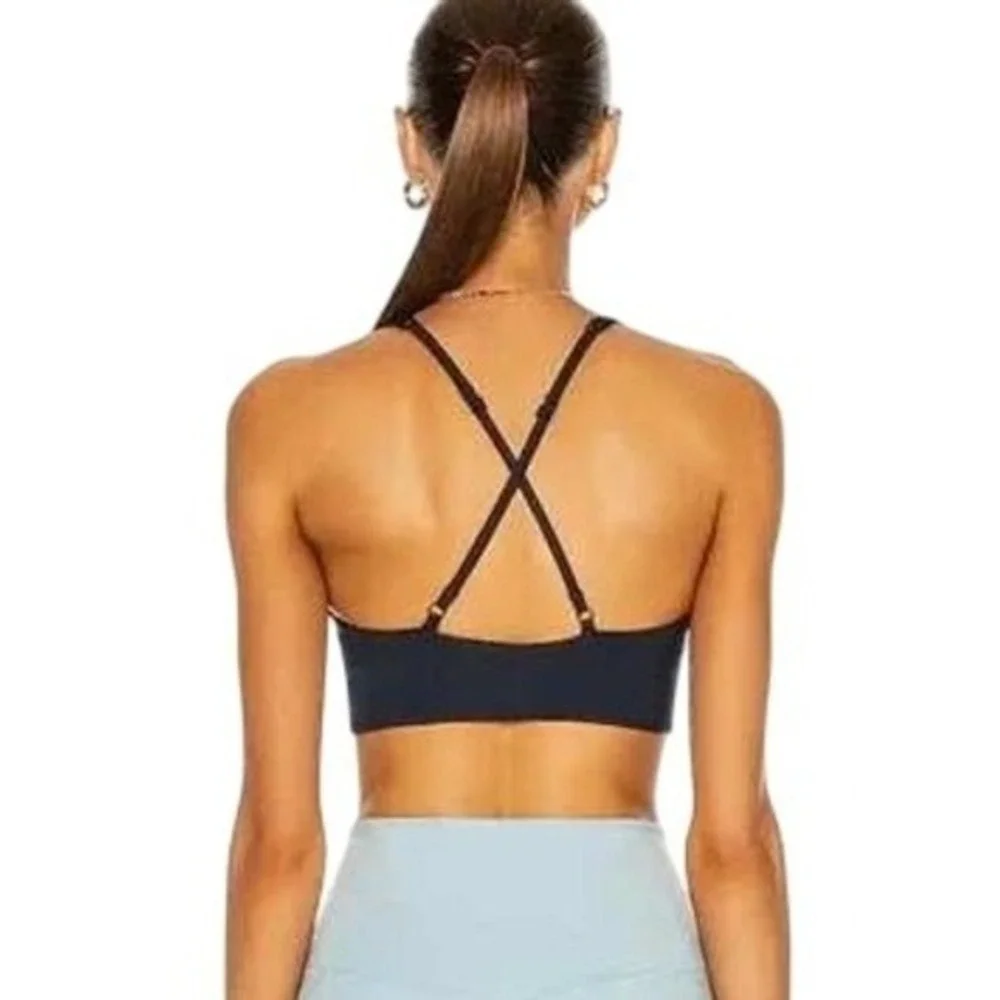 Girlfriend‎ Collective Topanga Sports Bra in Black Large NEW